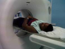 Glenn doing a body scan at Tapion Hospital